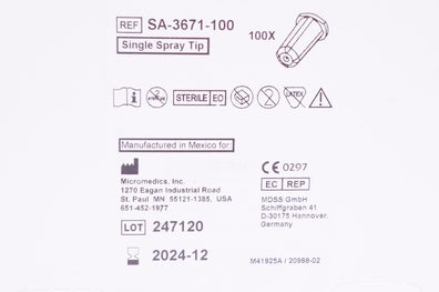 Nordson Medical SA-3671-100 FibriJet Single Spray Tip - Box of 100